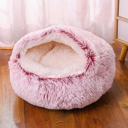 Huisdierbedden Zachte pluche katten honden huis bed voor hond met antislip bodem Indoor Cat Cave Bed Machine wasbare dierbenodigdheden
