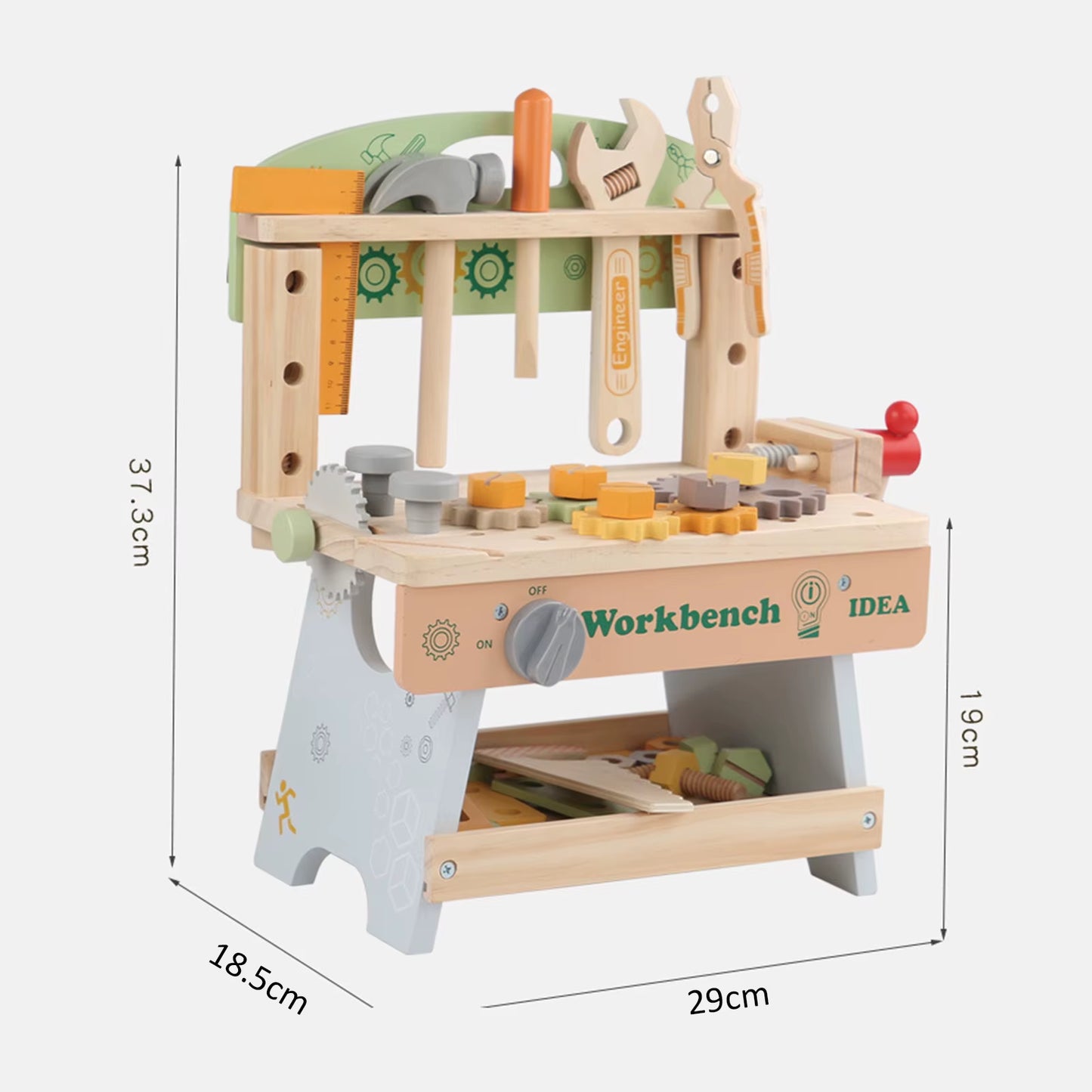 Multifunctionele houten gereedschapsbank speelset voor kinderen van 3-5 jaar - ideale doe-het-zelf reparatieset voor jongens en meisjes