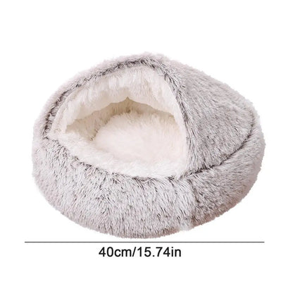 Huisdierbedden Zachte pluche katten honden huis bed voor hond met antislip bodem Indoor Cat Cave Bed Machine wasbare dierbenodigdheden