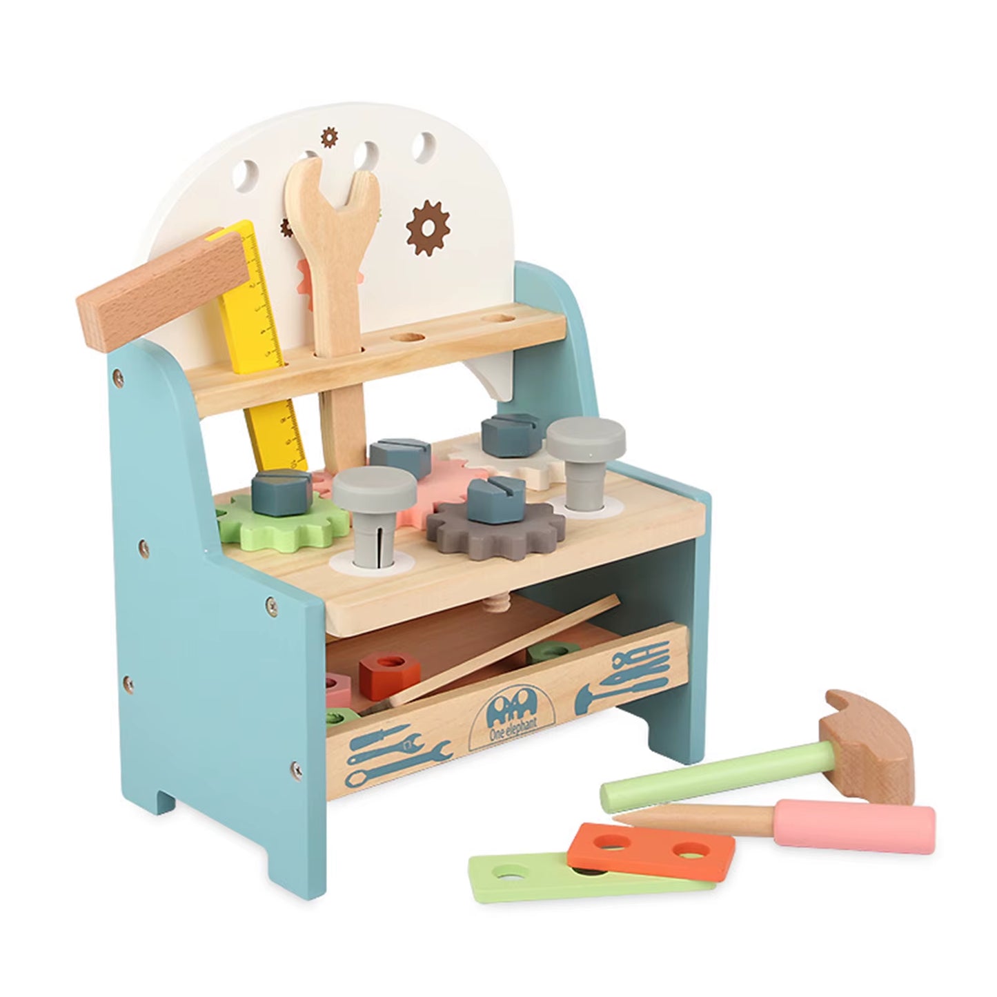 Multifunctionele houten gereedschapsbank speelset voor kinderen van 3-5 jaar - ideale doe-het-zelf reparatieset voor jongens en meisjes