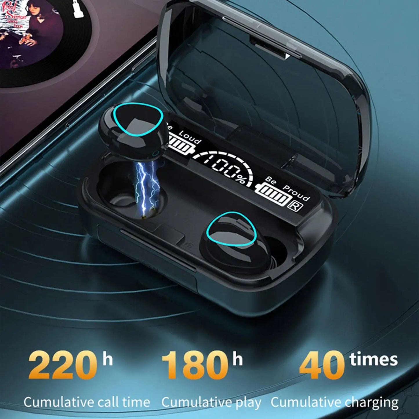 TWS M10, 3500mAh Charging, 9D Stereo, In-Ear Design, Sports Waterproof, Bluetooth 5.1