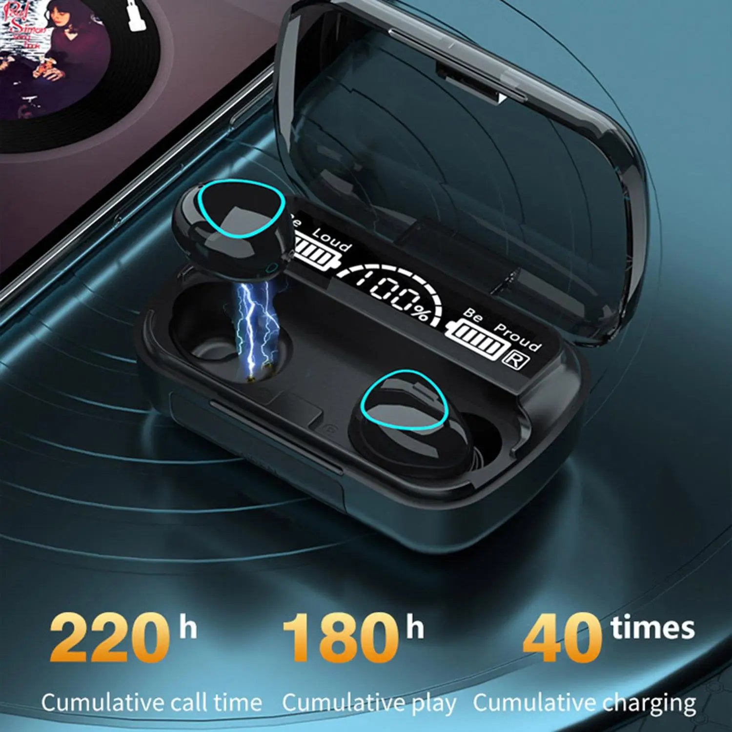 TWS M10, 3500mAh Charging, 9D Stereo, In-Ear Design, Sports Waterproof, Bluetooth 5.1