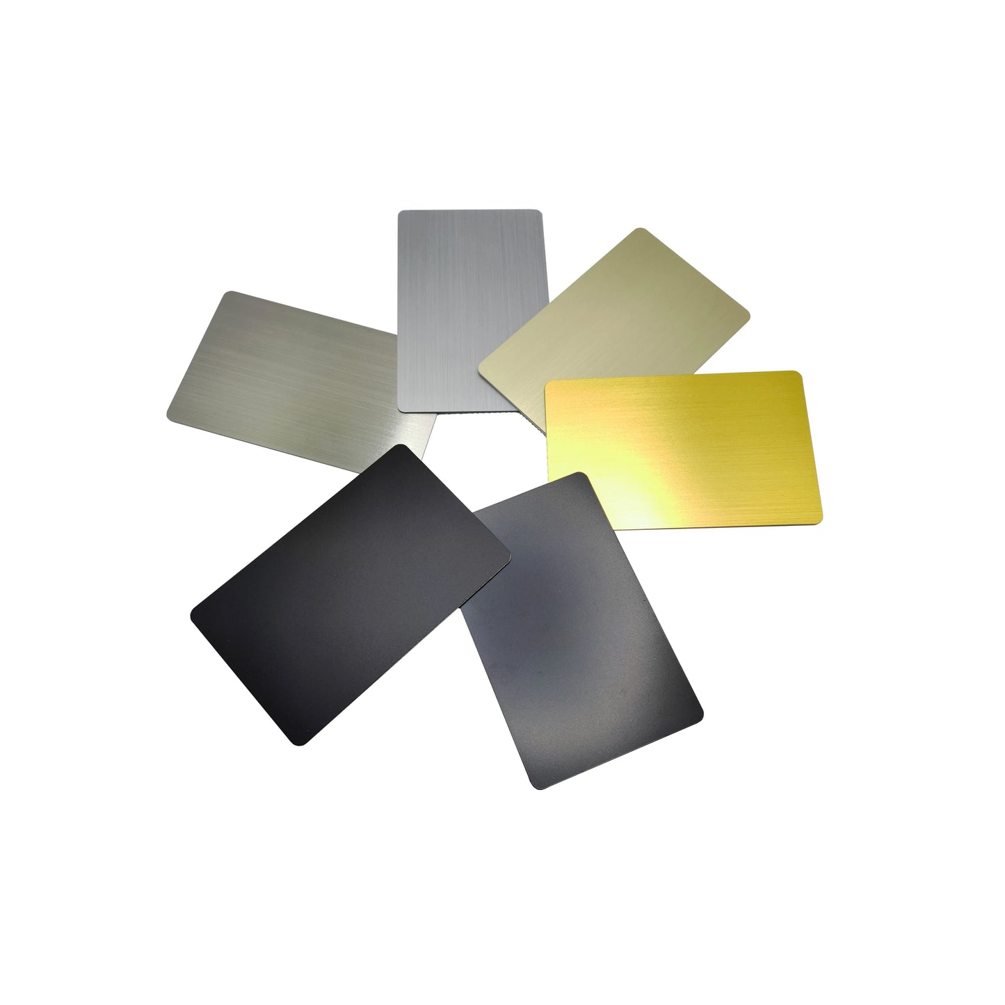 15 Piezas 13.56MHZ 215 Chip Blank Metal y PVC Hybrid NFC Identificación social/Control de acceso/Tarjeta de visita