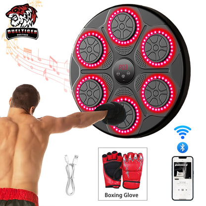Nueva máquina de boxeo de música inteligente Bluetooth montada en la pared Entrenador de boxeo de música Gimnasio Equipo de golpeo electrónico de boxeo para el hogar