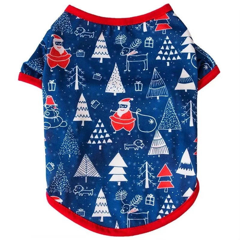 Huisdier Hond Kerst Shirt Kleding Xmas Vest Zachte Shirts Vakantie Kleine Hond Kleding Sneeuwpop Gedrukt Puppy Kostuum voor Katten of Honden