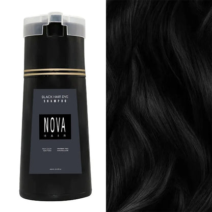 Nova Natural Moisturizing Hair Dye and Hair Care 3-in-1 Shampoo para una cobertura efectiva del cabello blanco y control de la grasa