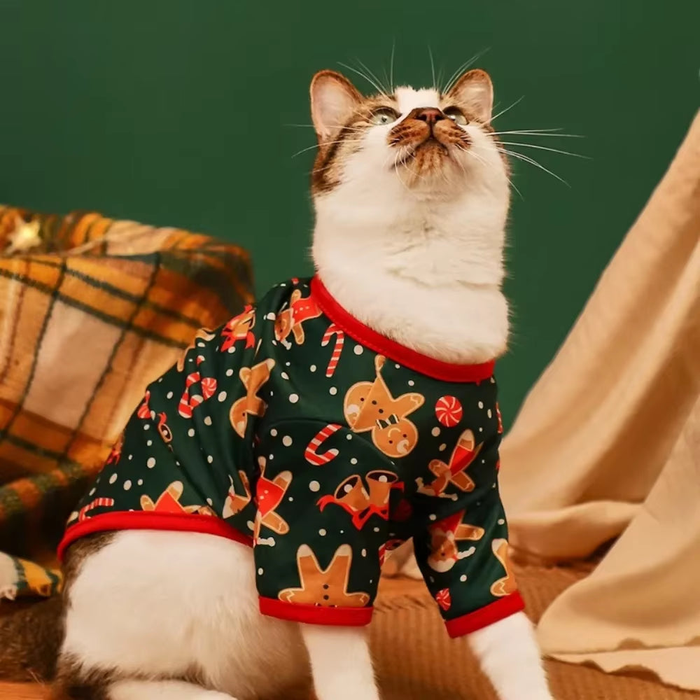Huisdier Hond Kerst Shirt Kleding Xmas Vest Zachte Shirts Vakantie Kleine Hond Kleding Sneeuwpop Gedrukt Puppy Kostuum voor Katten of Honden