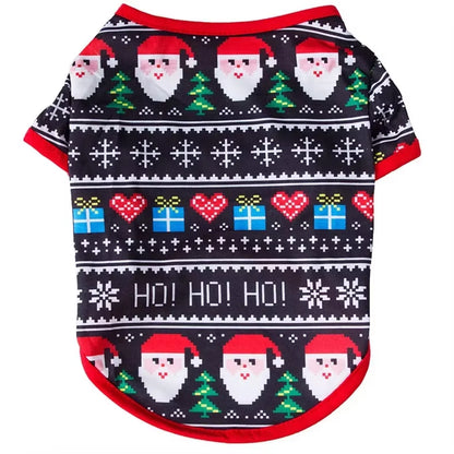 Huisdier Hond Kerst Shirt Kleding Xmas Vest Zachte Shirts Vakantie Kleine Hond Kleding Sneeuwpop Gedrukt Puppy Kostuum voor Katten of Honden