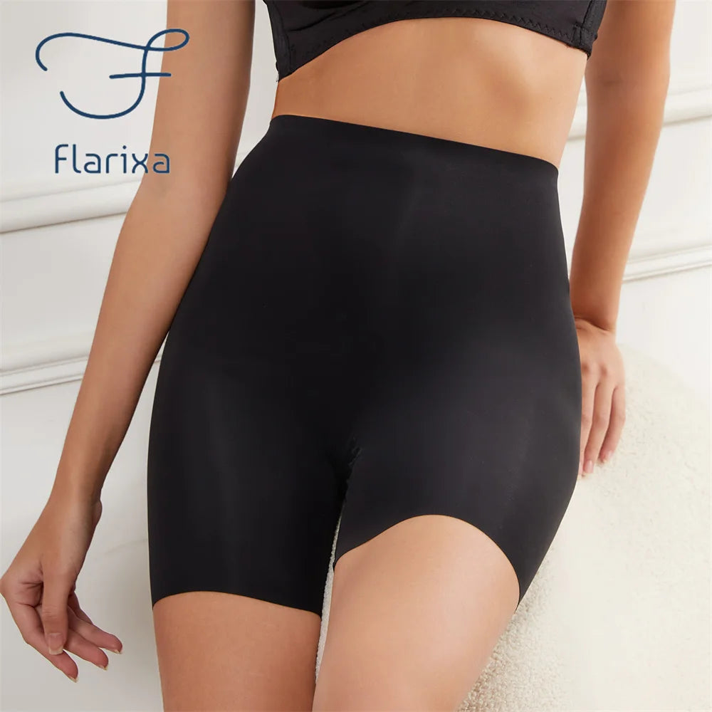 Naadloze high-waist buikcontrole boxershort voor dames - Ice Silk Hip Lift Ondergoed