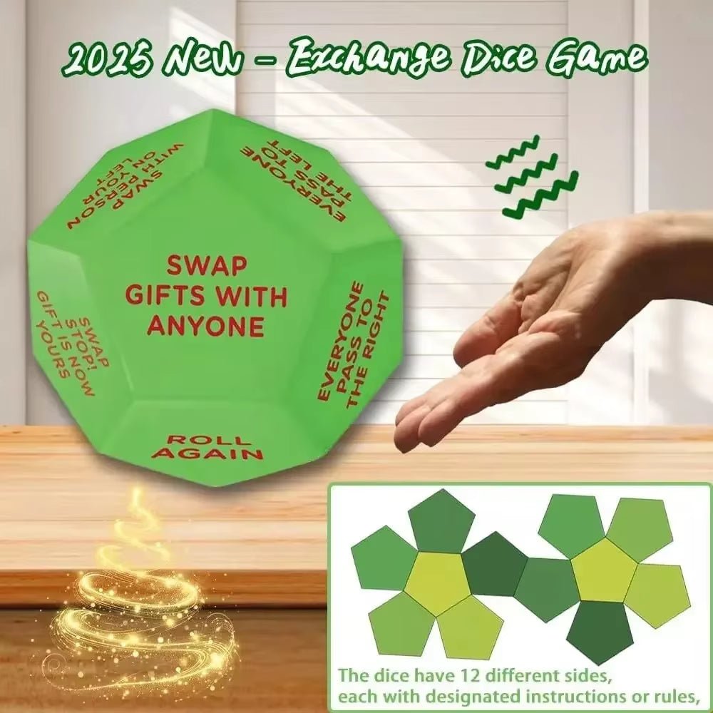 Kerst uitwisseling dobbelstenen voor Santa Swap - familie partij spel rekwisieten en creatieve vakantie Decor Gift