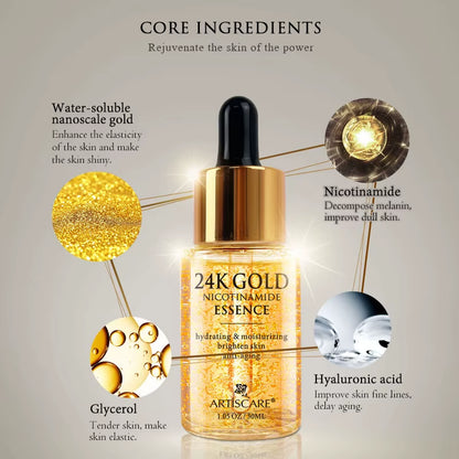 24K Gold, Serum, and Dark
