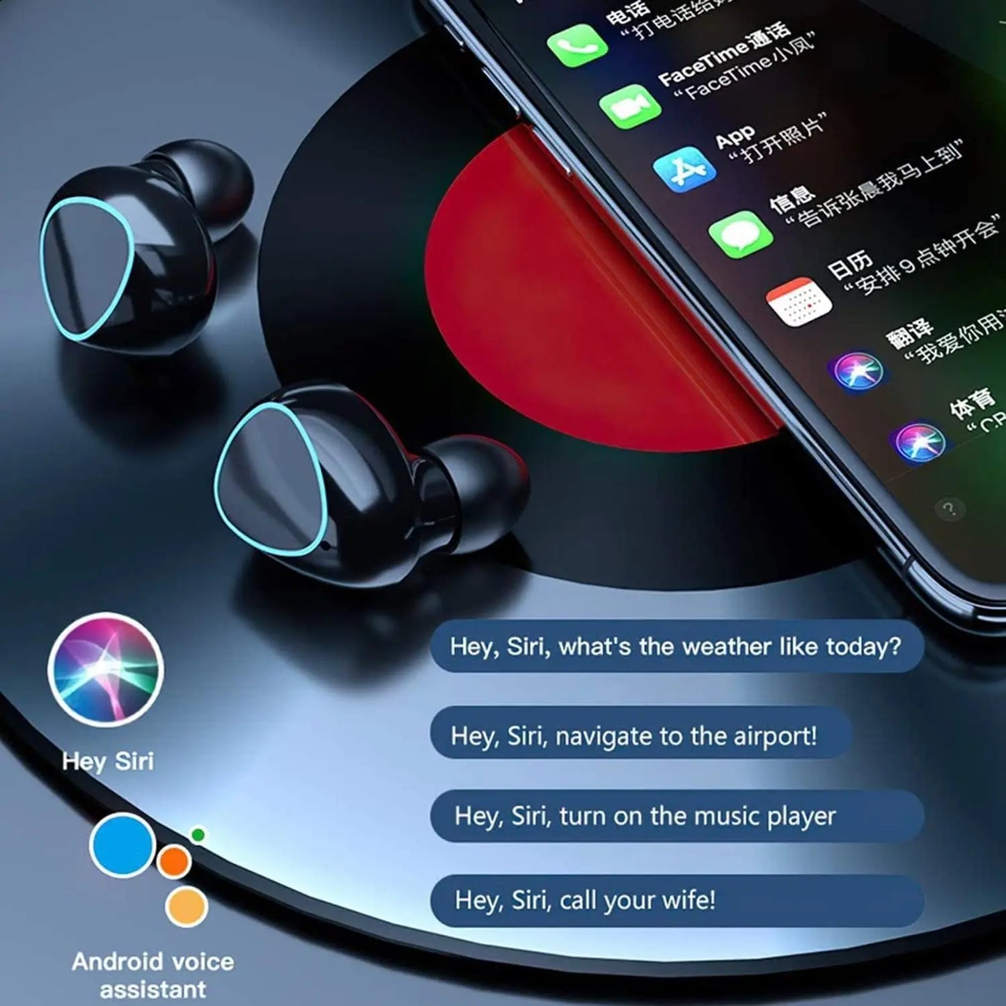 TWS M10, 3500mAh Charging, 9D Stereo, In-Ear Design, Sports Waterproof, Bluetooth 5.1