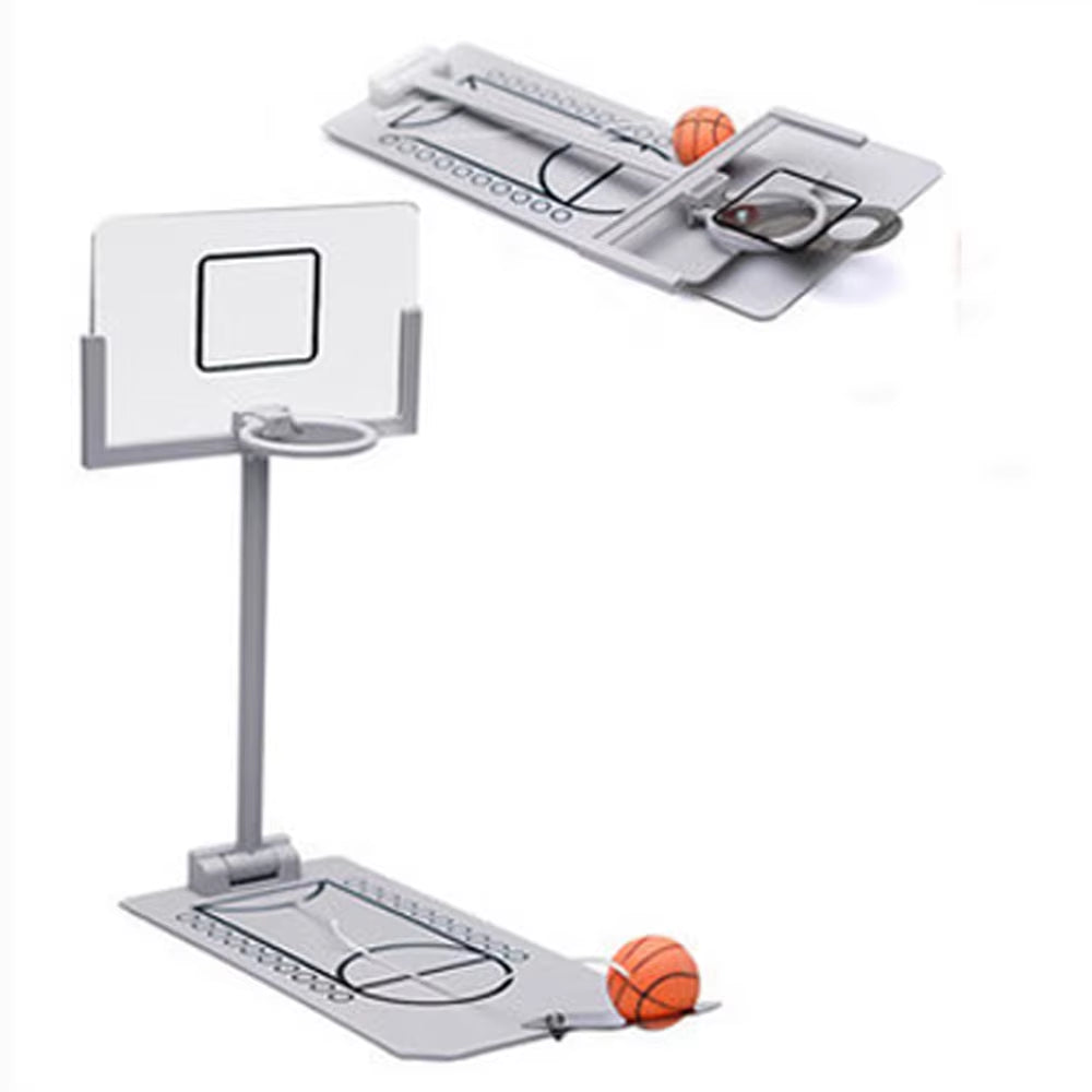 Juguete para aliviar el estrés Mini juego de baloncesto plegable Oficina Escritorio Mesa Regalo de cumpleaños para amantes de la NBA CBA Juguetes de entrenamiento