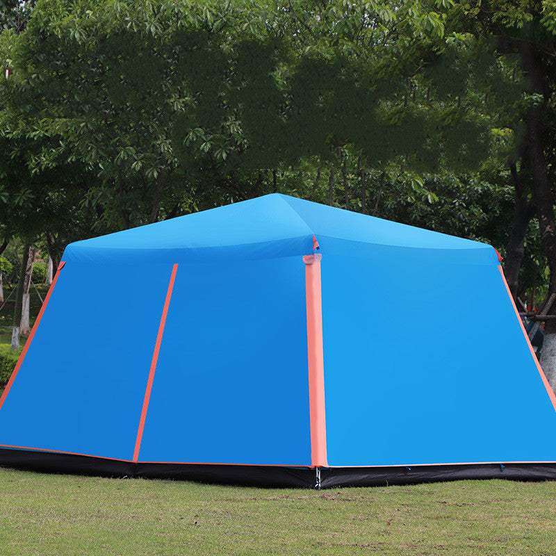Poste de aluminio completamente automático al aire libre 3-4-5-8 personas Doble capa Espesamiento Tormenta de lluvia Campo Camping Gran Tienda