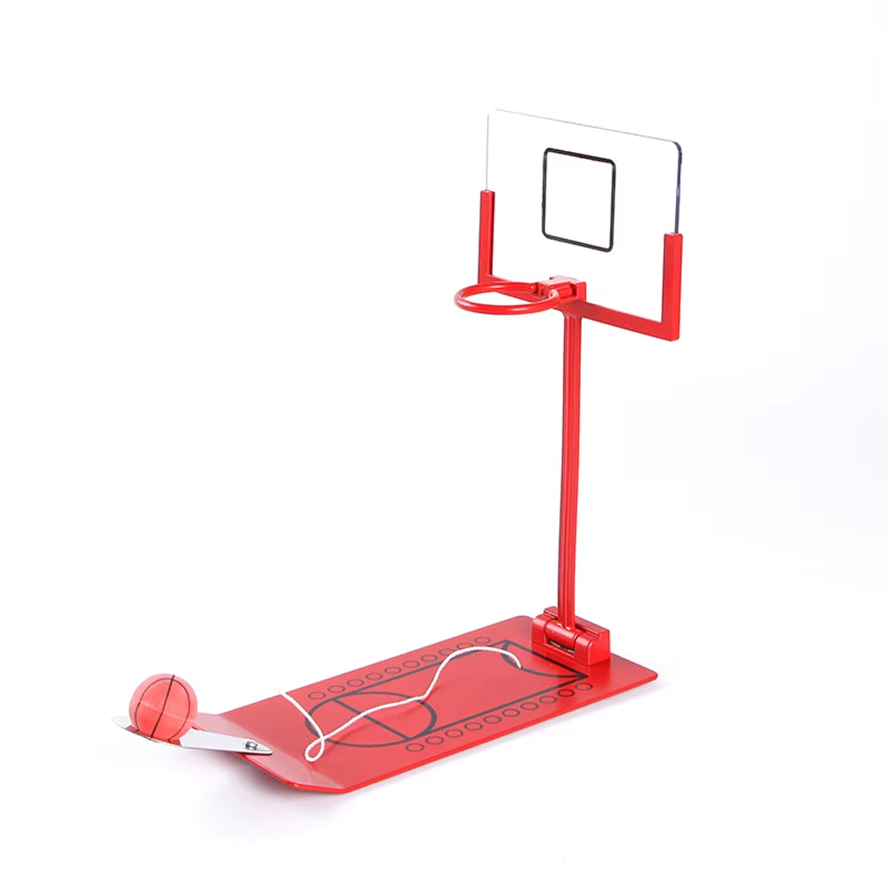Juguete para aliviar el estrés Mini juego de baloncesto plegable Oficina Escritorio Mesa Regalo de cumpleaños para amantes de la NBA CBA Juguetes de entrenamiento