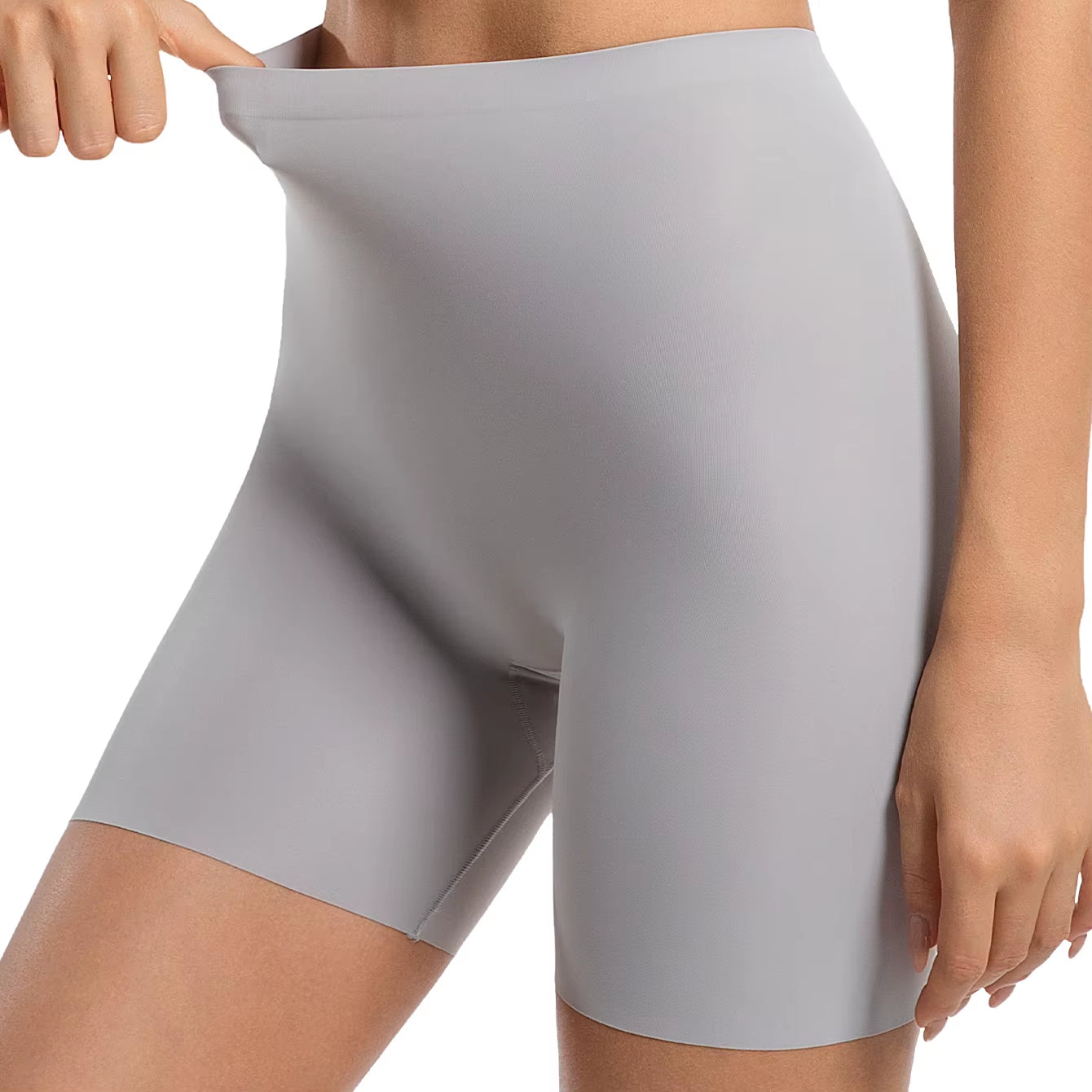 Naadloze high-waist buikcontrole boxershort voor dames - Ice Silk Hip Lift Ondergoed