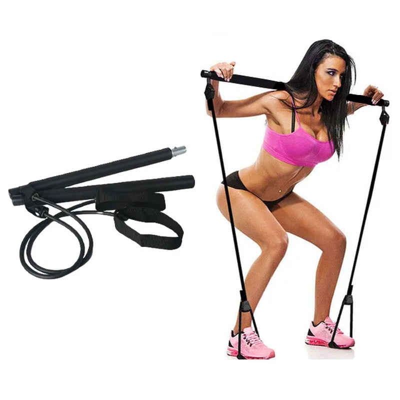 Nuevo Fitness Yoga Pilates Bar Stick Crossfit Bandas de resistencia Entrenador Yoga Pull Rods Pull Rope Portátil Gimnasio en casa Entrenamiento corporal
