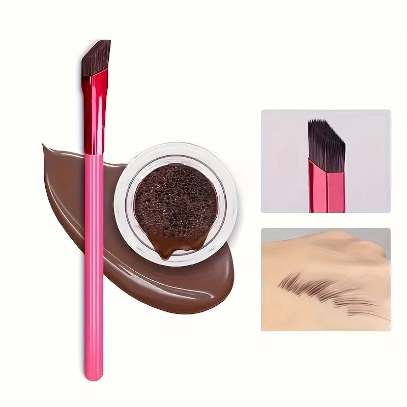 Pincel estereoscópico para cejas para una aplicación precisa y mejora del maquillaje de cejas