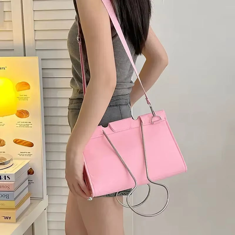 Bolso de hombro de fieltro de alta capacidad para mujer 2024 - Bolso de mano de moda para uso en la oficina