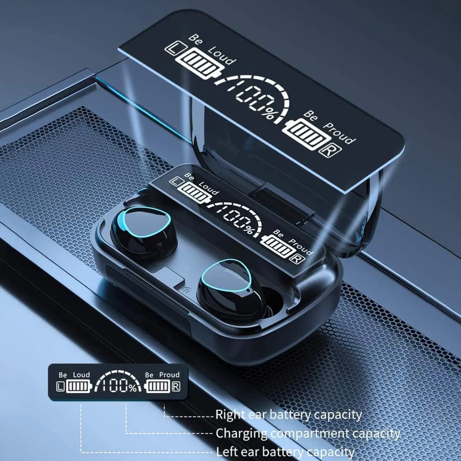 TWS M10, 3500mAh Charging, 9D Stereo, In-Ear Design, Sports Waterproof, Bluetooth 5.1