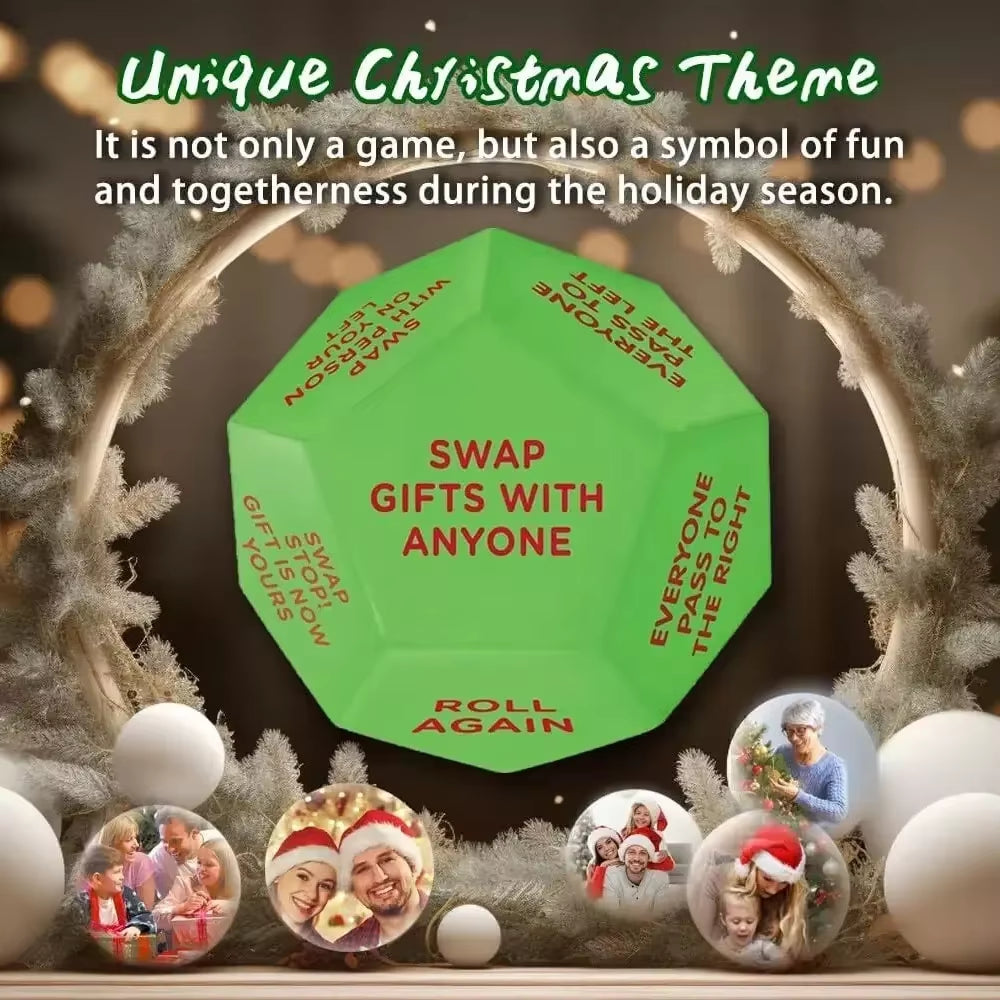 Kerst uitwisseling dobbelstenen voor Santa Swap - familie partij spel rekwisieten en creatieve vakantie Decor Gift