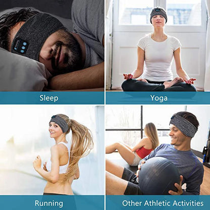 Auriculares compatibles con Bluetooth Diadema deportiva para dormir Auriculares inalámbricos elásticos Máscara musical Diadema inalámbrica para los ojos