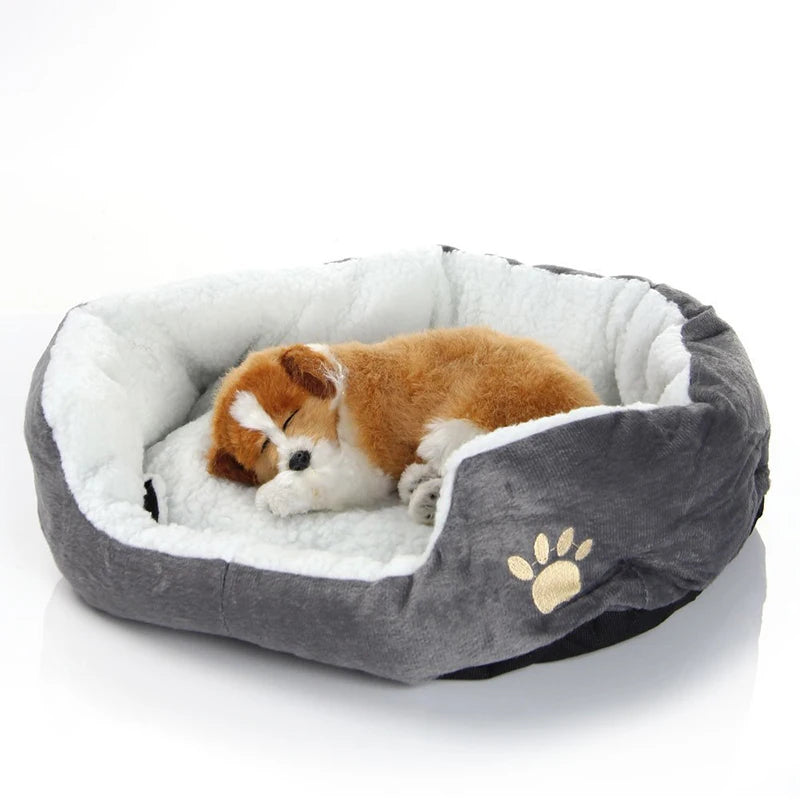Hondenbed Kattenbed Huisdierbedden met verdikt PP katoenen hondengrotbed en bank geschikt voor klein puppykattenbed
