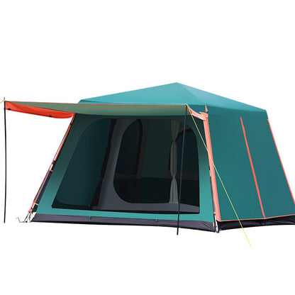 Poste de aluminio completamente automático al aire libre 3-4-5-8 personas Doble capa Espesamiento Tormenta de lluvia Campo Camping Gran Tienda