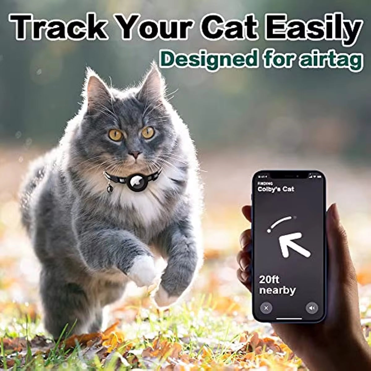 Airtag Cat, Reflective Kitten, 0.4 Inches