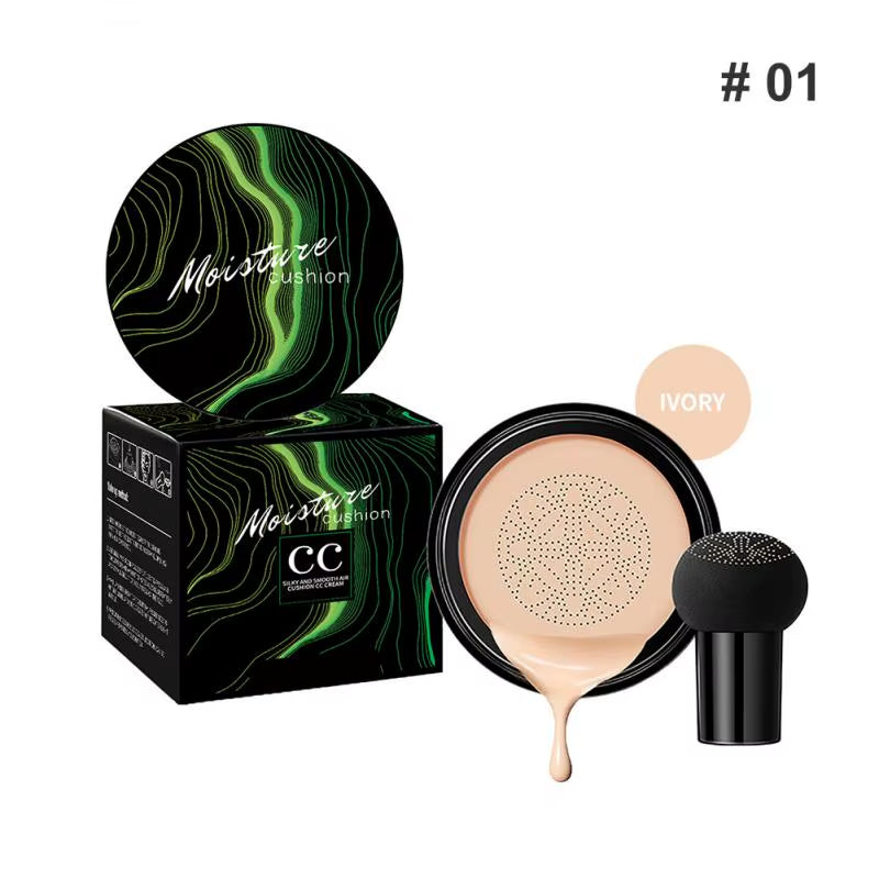 Mushroom Head Air Cushion CC Cream - Base hidratante natural y corrector para el control de la grasa y el blanqueamiento