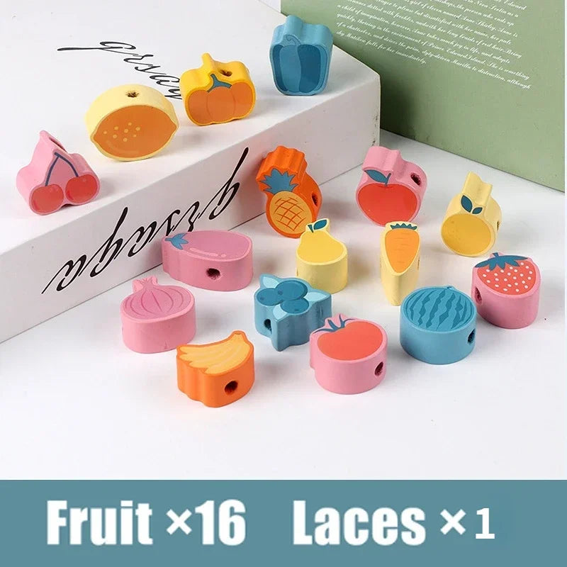 Montessori-Inspired Wooden, Fruit, Letter, and Number
