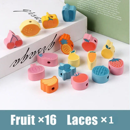 Montessori-Inspired Wooden, Fruit, Letter, and Number