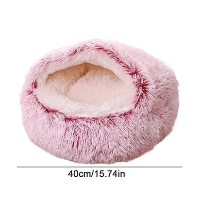 Huisdierbedden Zachte pluche katten honden huis bed voor hond met antislip bodem Indoor Cat Cave Bed Machine wasbare dierbenodigdheden