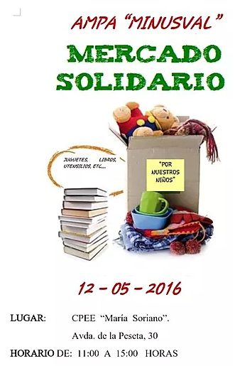 Paediatric palliative care Madrid Poster of a solidarity market of CAPPI Foundation becauseThey live with donated toys and books; Event info in Spanish. CAPPI Porque Viven Foundation