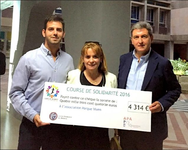 Paediatric palliative care Madrid Representatives of CAPPI Fundación porqueViven receive a solidarity cheque of €4,314 for paediatric palliative care in Madrid. CAPPI Porque Viven Foundation