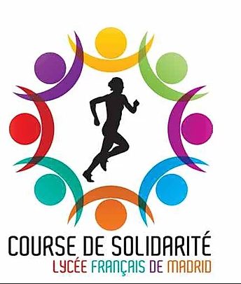 Paediatric palliative care Madrid Logo of the Course of Solidarité and CAPPI Foundation becauseThey live in Madrid: silhouette of a corridor surrounded by colourful human figures. CAPPI Porque Viven Foundation