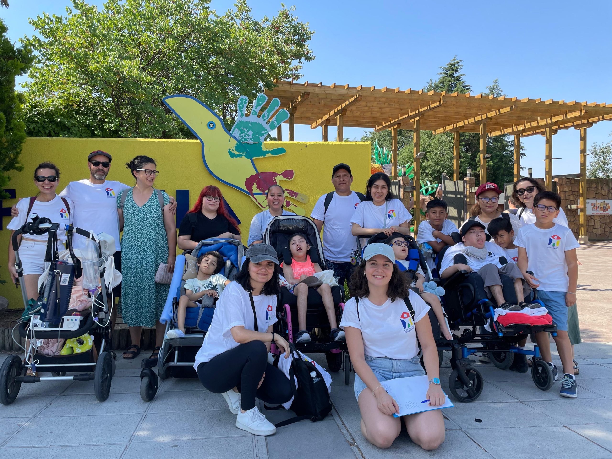 Palliative care, adults and pose together