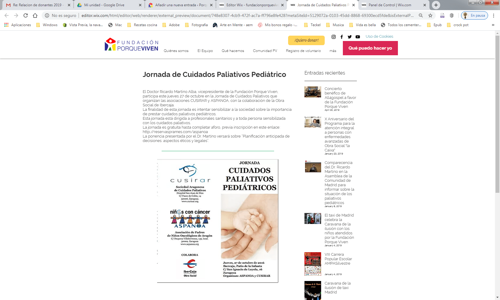 Cuidados paliativos, junto al