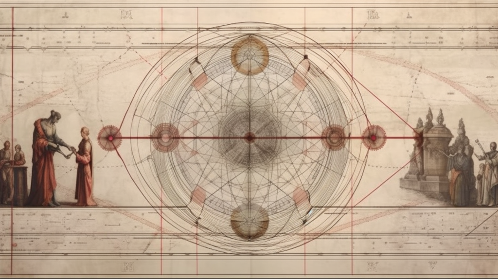 Mapa antigo, com marcações
