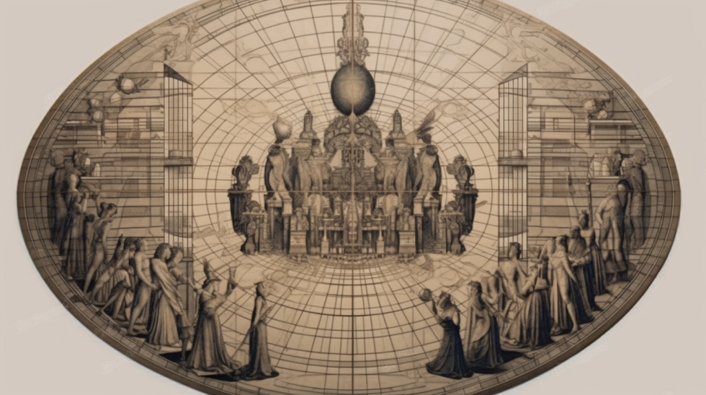 Uma estrutura geométrica intrincada e rodeada