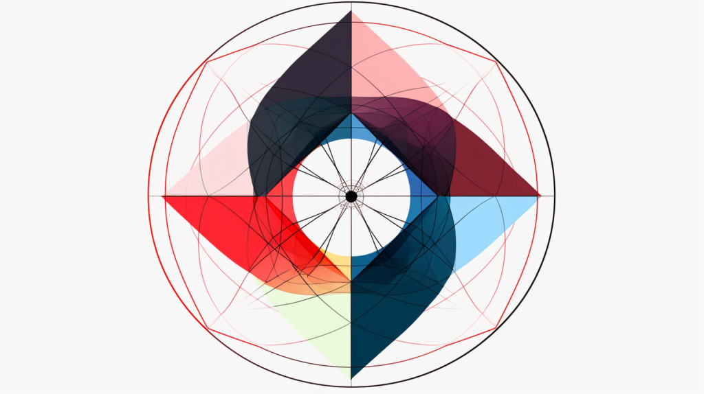 Um desenho, diamantes sobrepostos