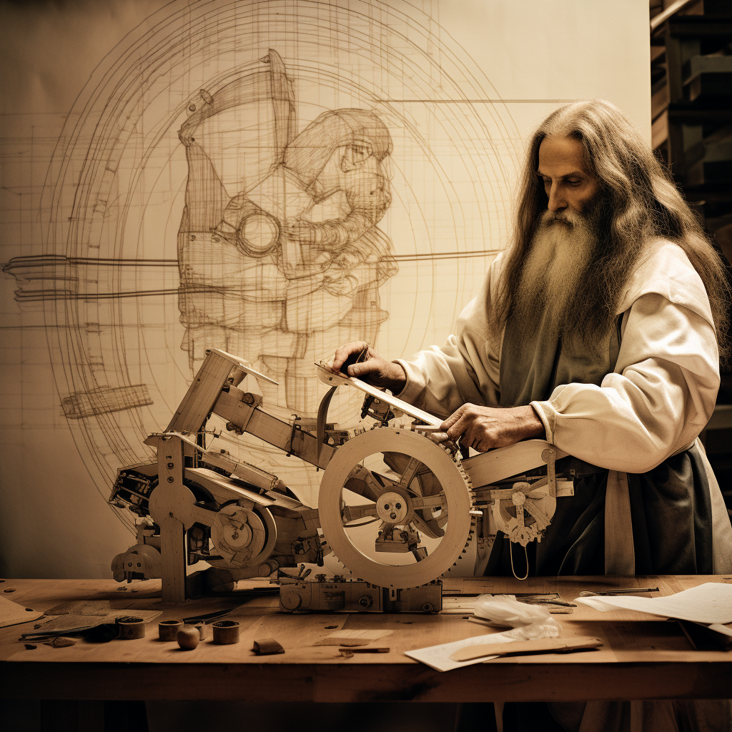 An old man, embodying the, with detailed