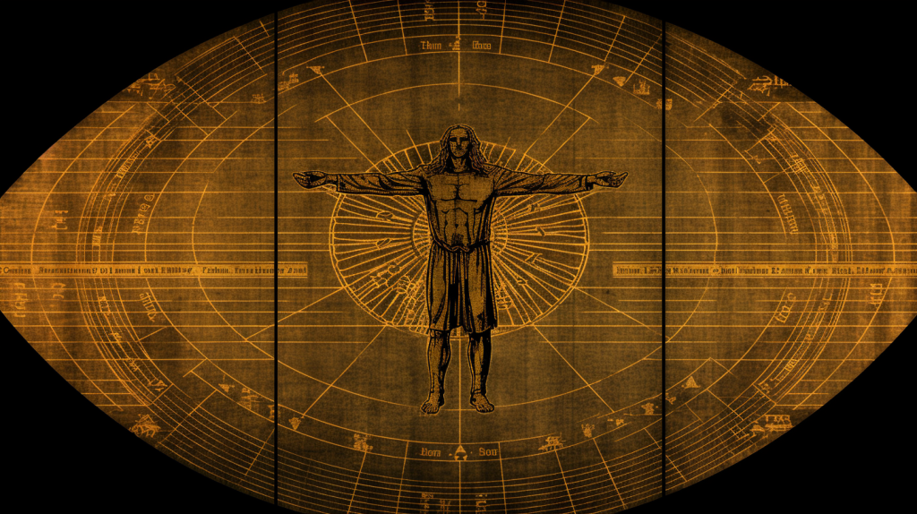 Uma ilustração, sobreposta com, evoca o, em um