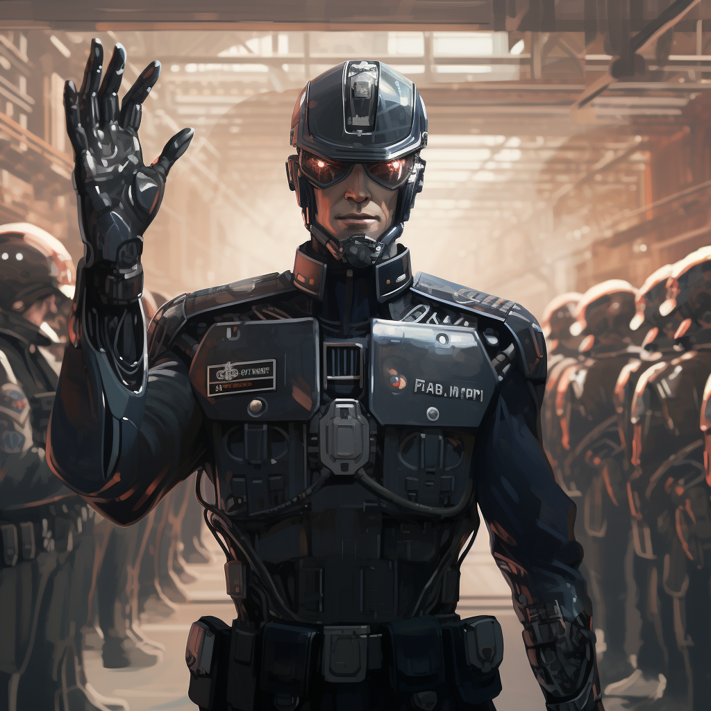 Um homem, levantando um