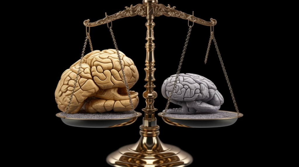 A scale, on a background, symbolizing the