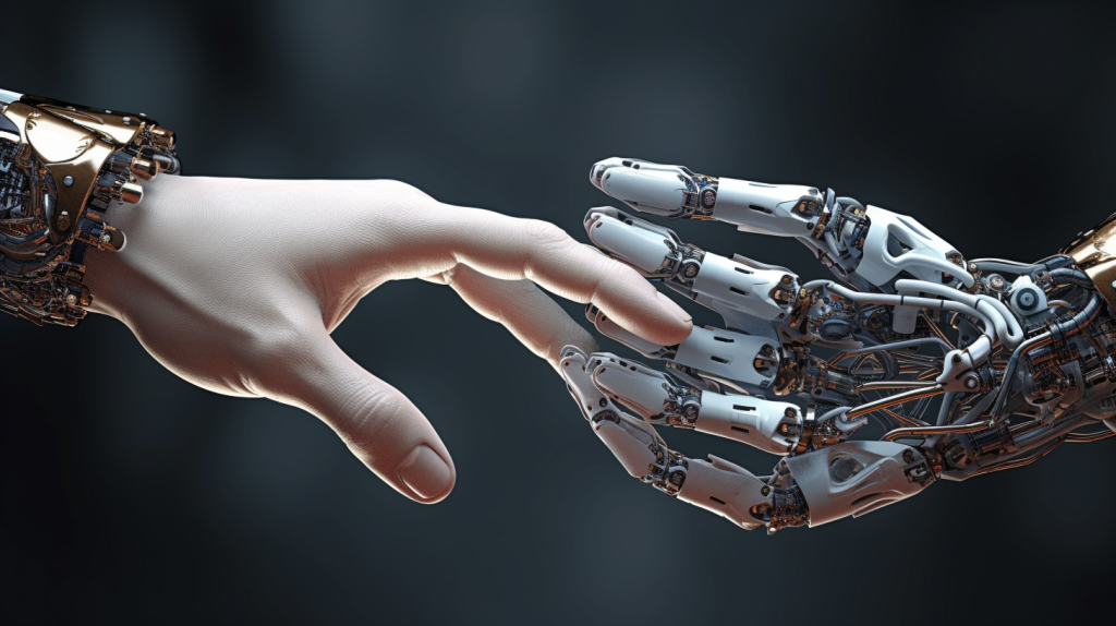 One hand, his fingers, capturing the