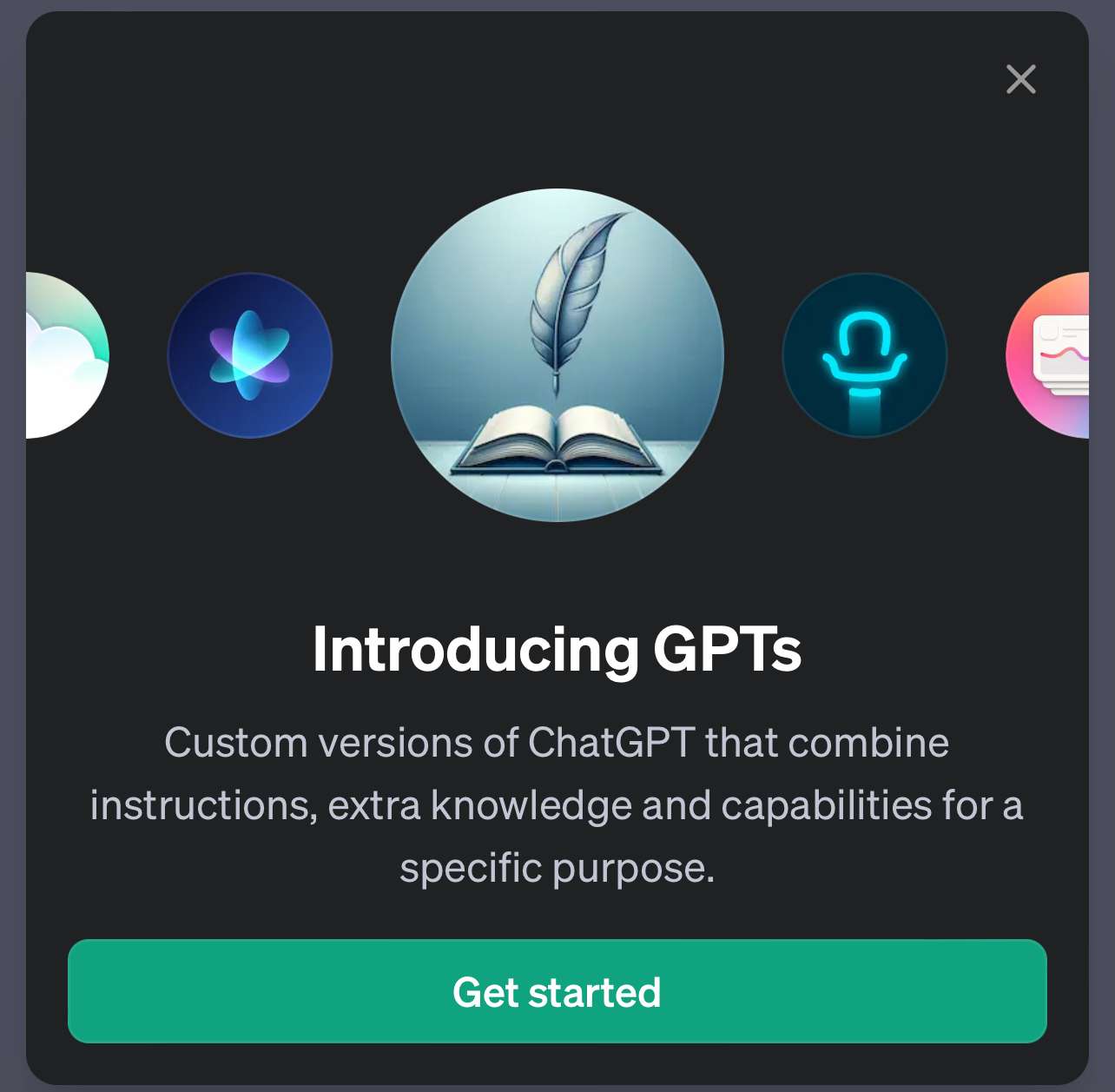 A window, additional knowledge, and below