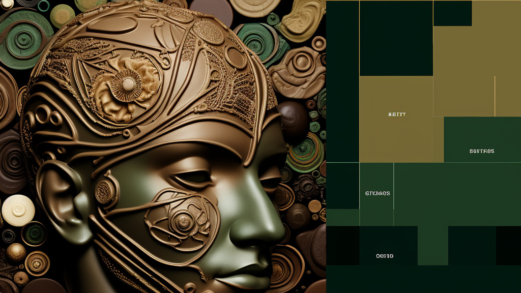 Una obra, símbolo de, rodeado de, un mapa