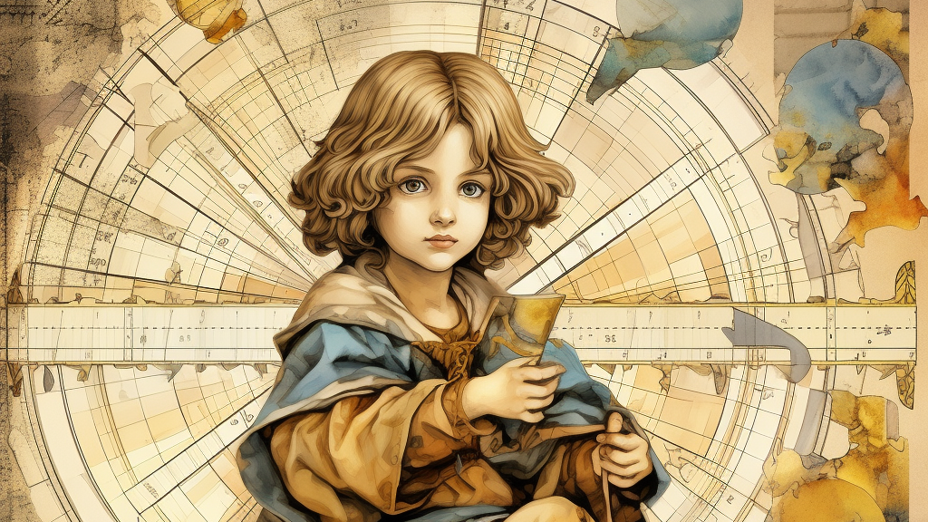 Un niño, sentado ante, amarillos y, que evocan