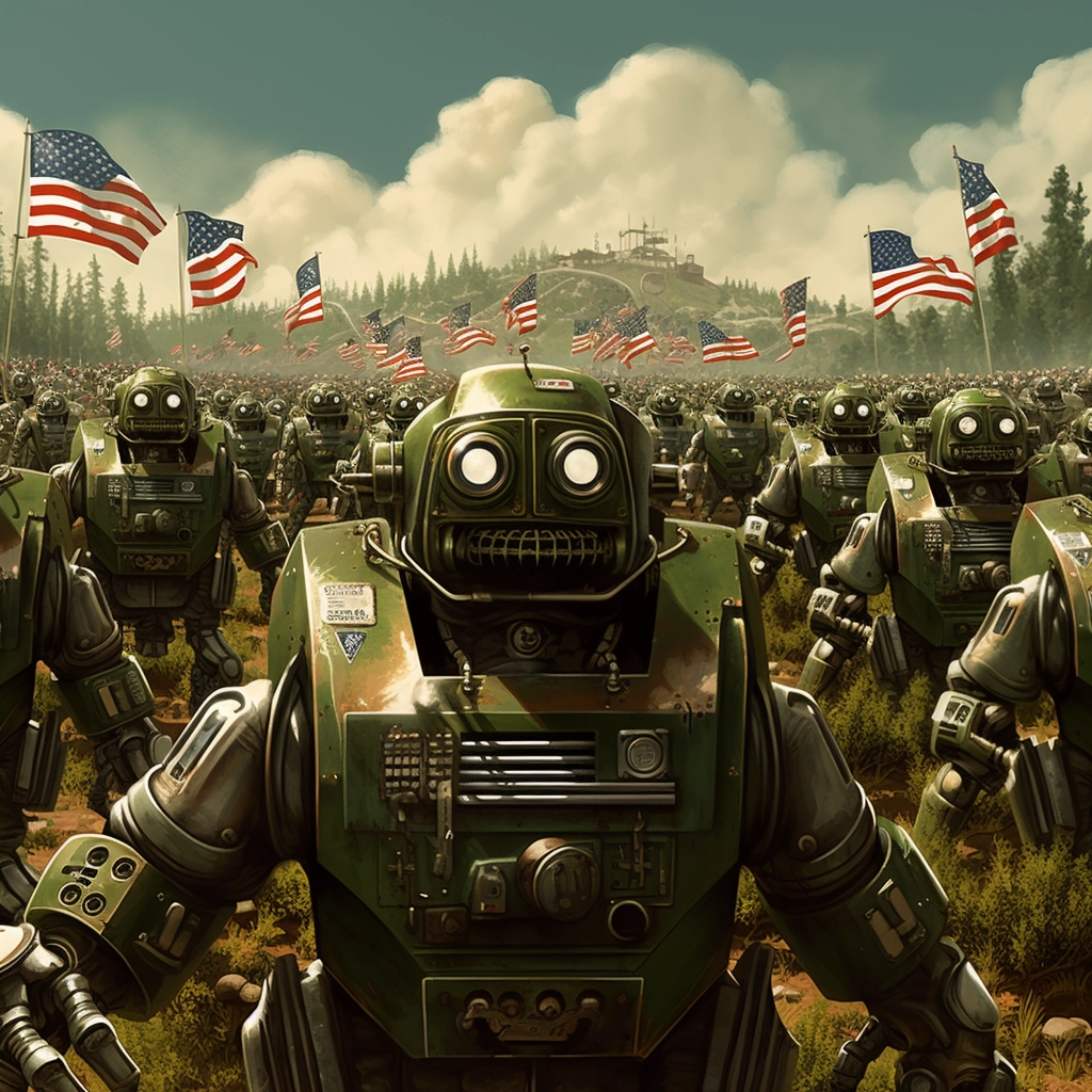 Um grande, simbolizando o, com numerosos